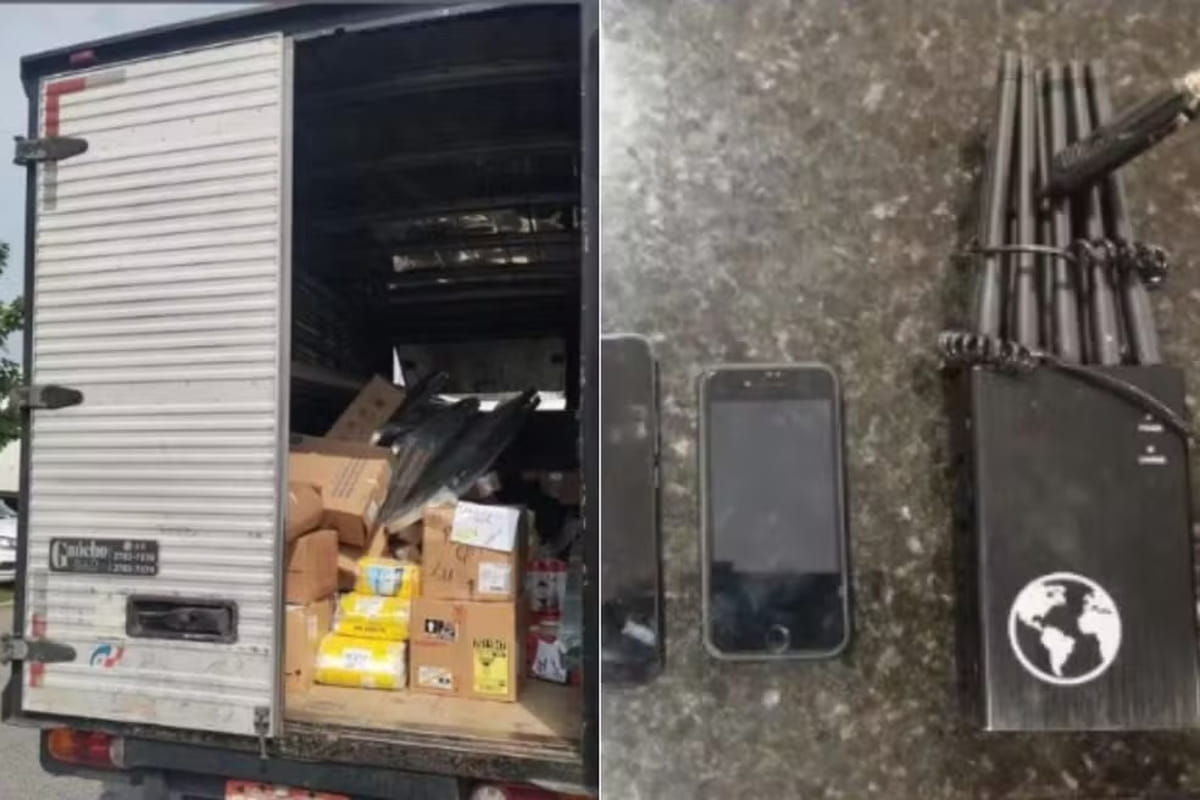 No caminhão, havia material de construção avaliado em R$ 30 mil, além de dois celulares do entregador