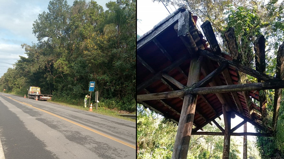 Bibiano Santos, há meses, vem denunciando outro problema em ralação ao transporte público: o estado dos pontos de ônibus que estão em total abandono