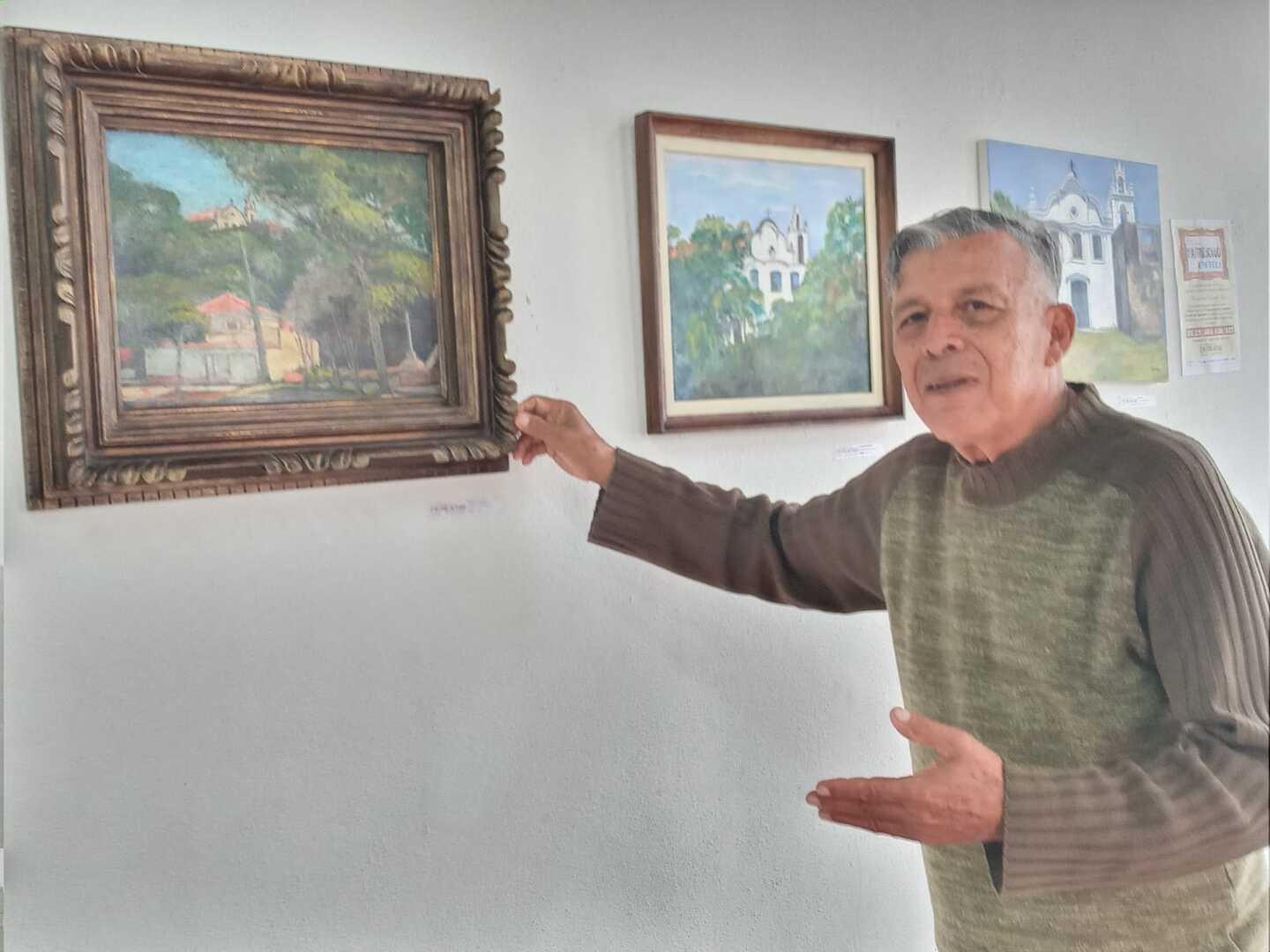 Imagens do Convento Nossa Senhora da Conceição é um dos quadros que faz parte da exposição, no Gabinete