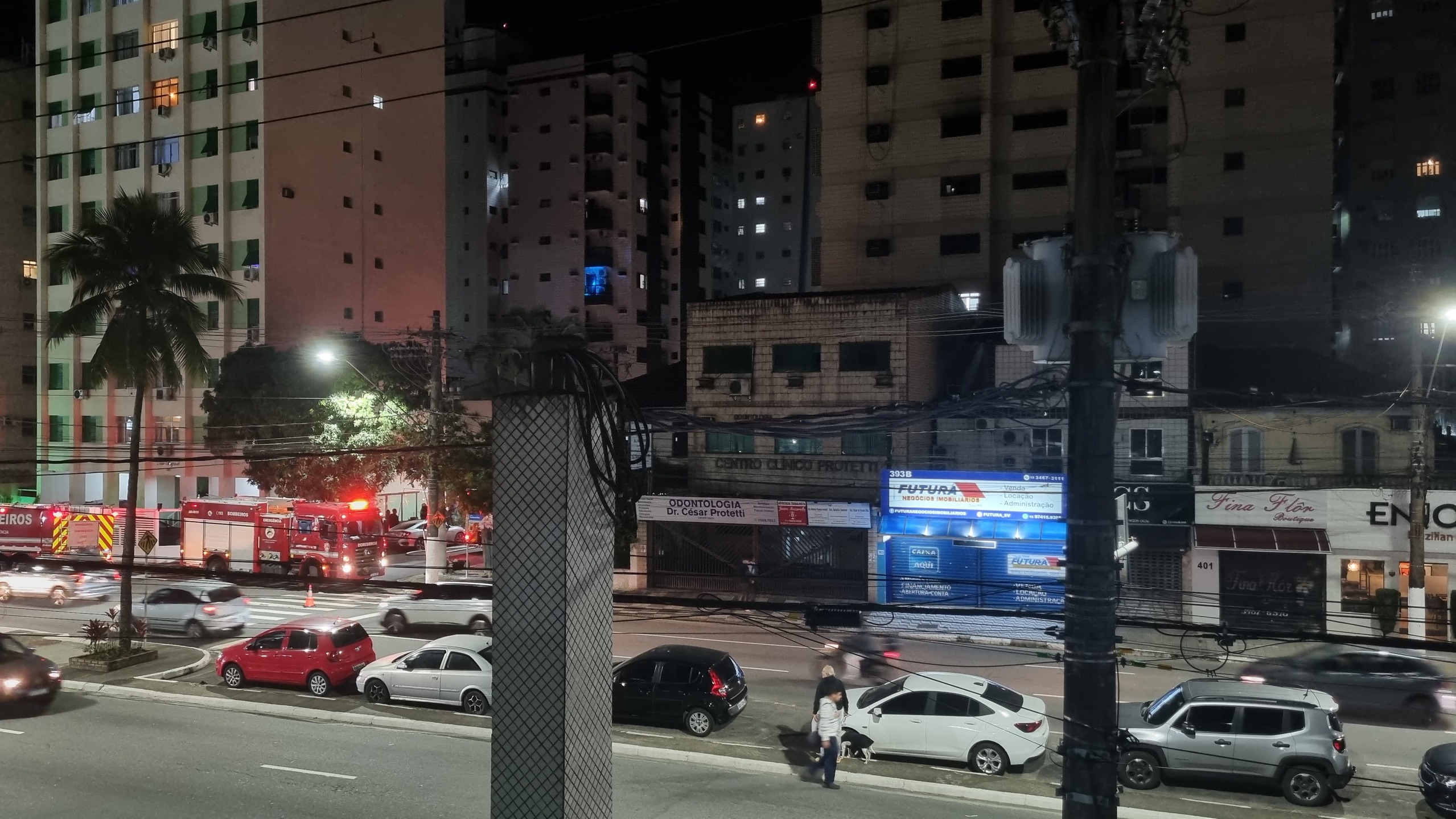 Incêndio na rua Rangel Pestana