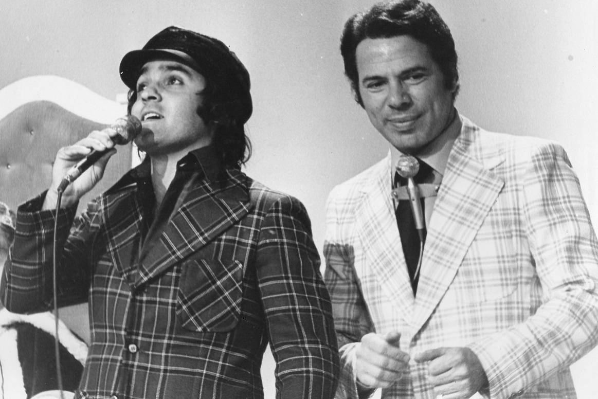 Luiz Américo com o apresentador Silvio Santos