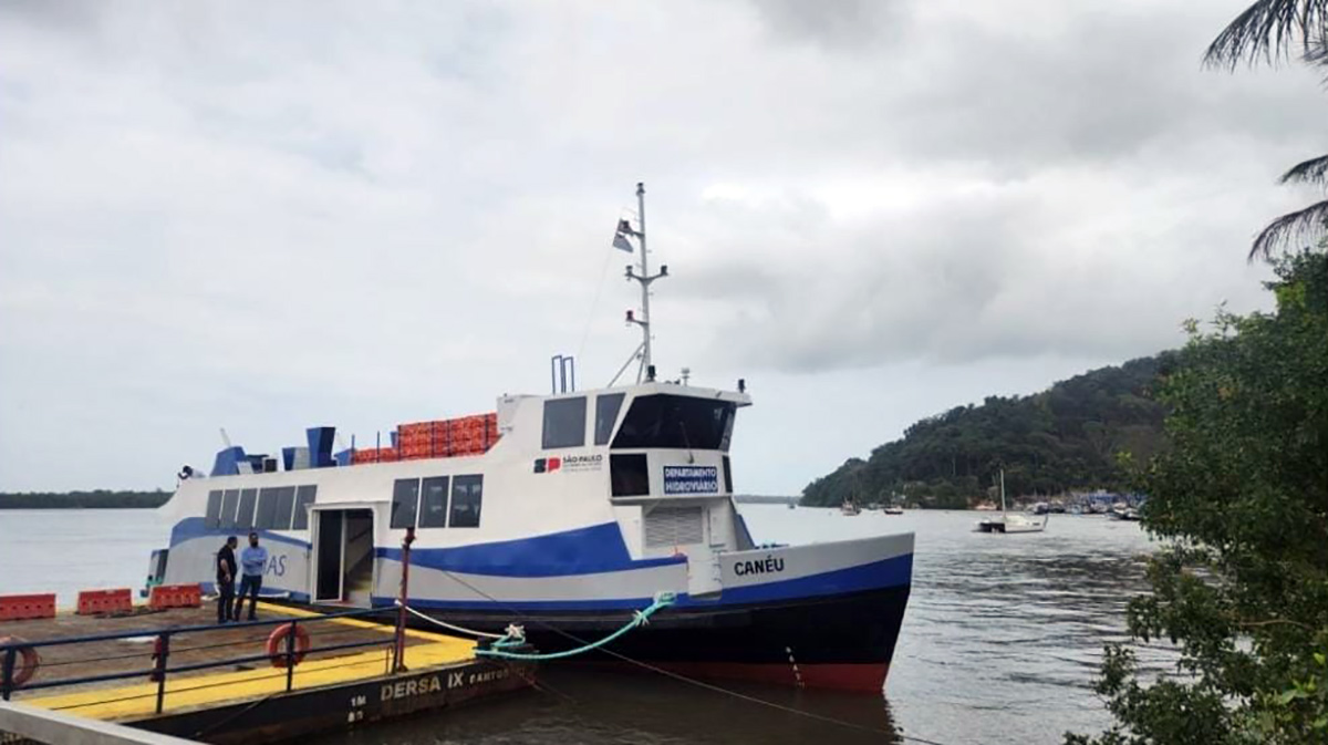 A embarcação atuará na travessia que interliga o município de Cananéia ao distrito de Ariri