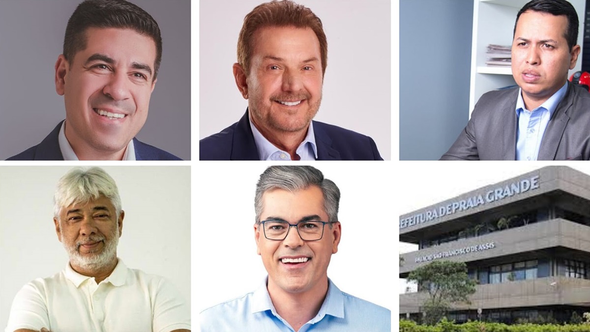 Cinco candidatos disputam o cargo de prefeito de Praia Grande