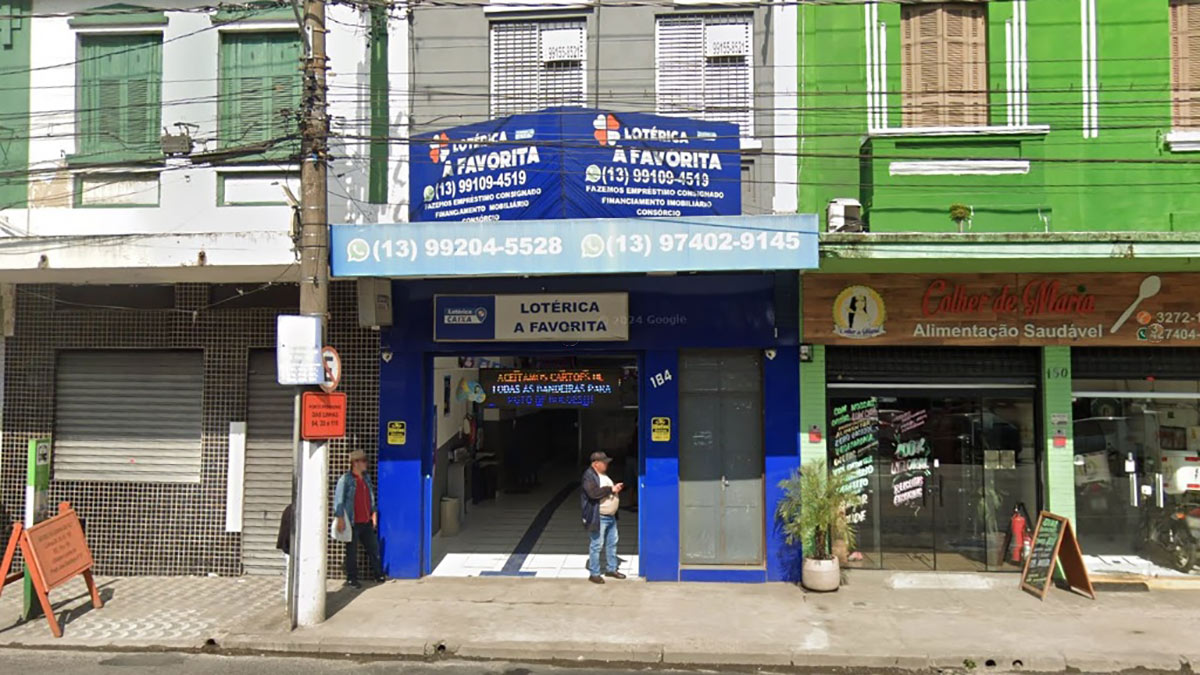 Em Santos, uma das apostas foi feitas nas lotérica A Favorita, no Centro