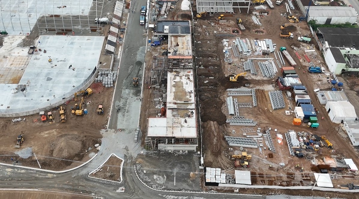 Obras do novo mercado de peixes de Bertioga estão avançadas