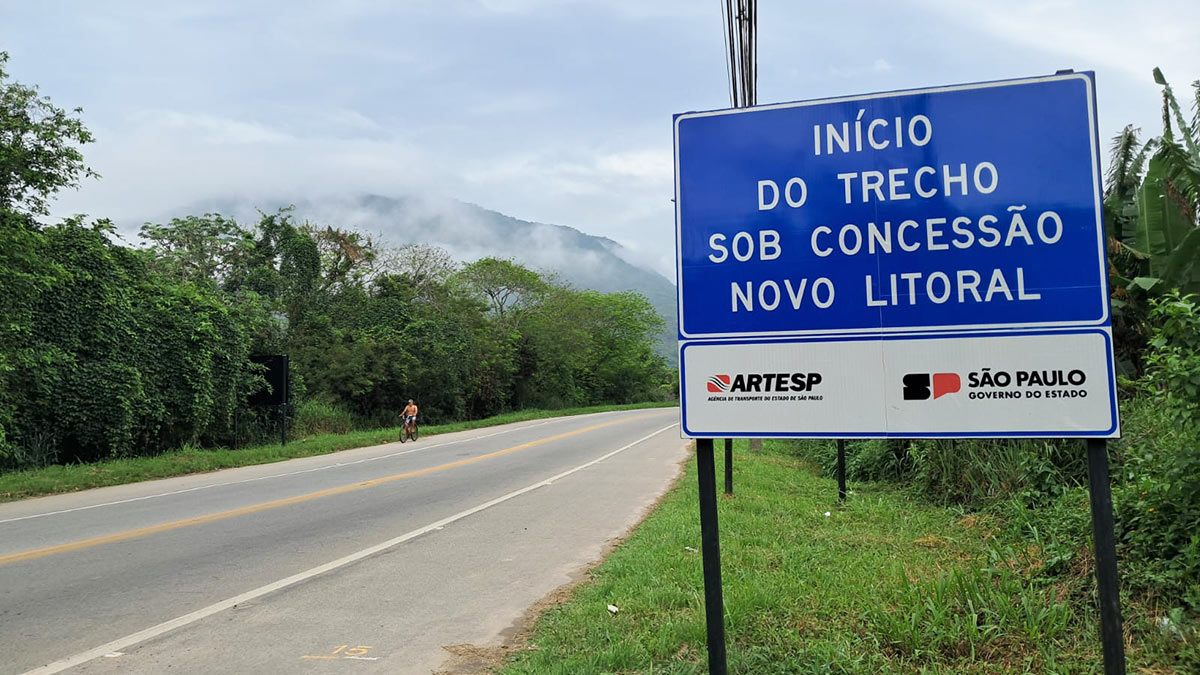 Para o litoral de SP estão previstas duplicações nos trechos entre Bertioga e Santos e o de Peruíbe a Miracatu