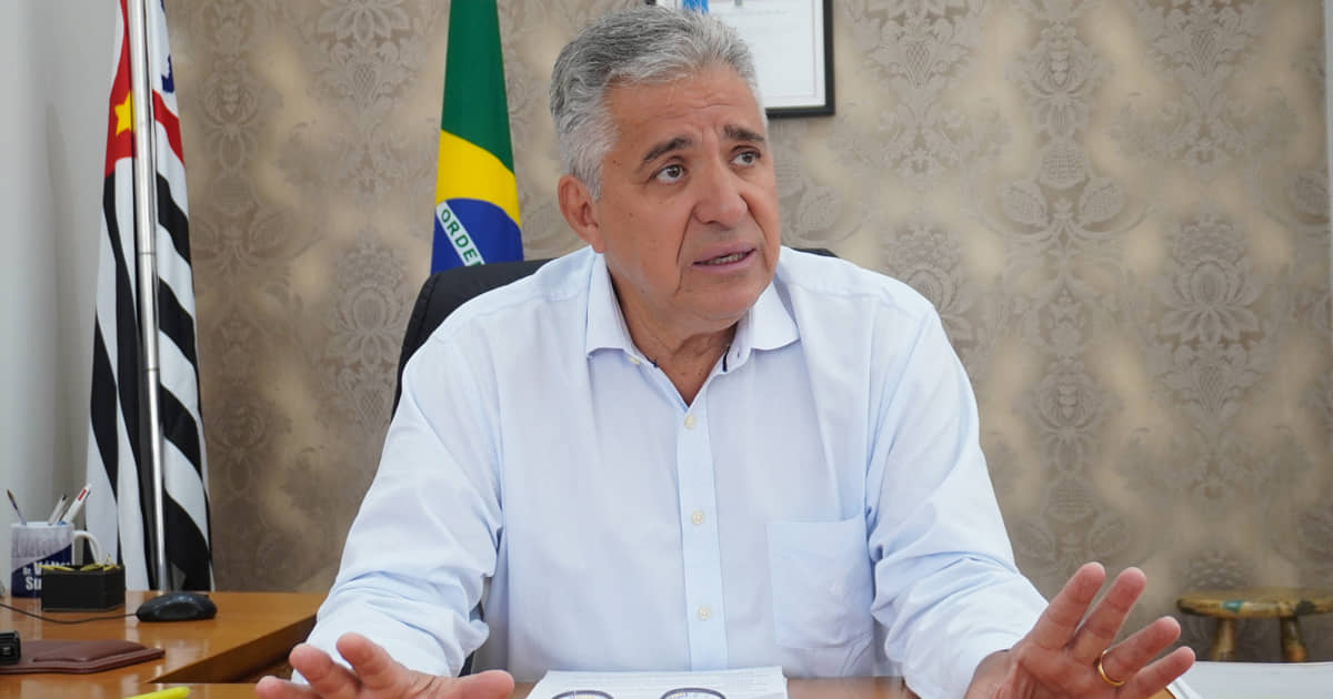 O prefeito de Guarujá, Válter Suman, em entrevista ao DL na Prefeitura
