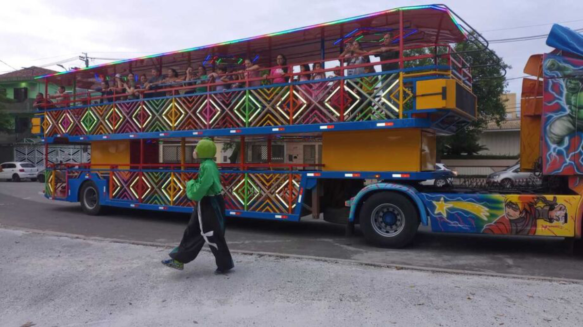 O trenzinho já está ativo na cidade de São Vicente