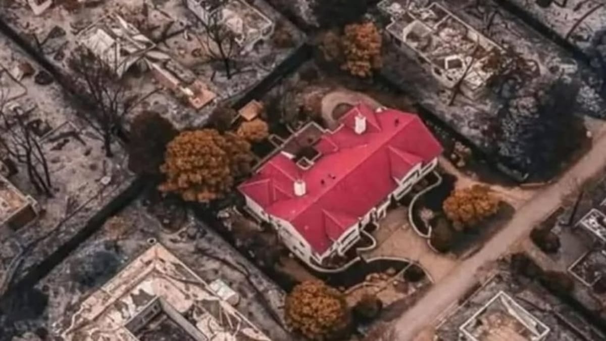 Casa em Los Angeles permaneceu intacta