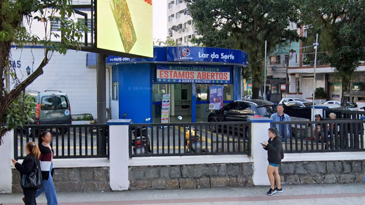 A aposta foi feita na Bilionária Loterias (novo nome), localizada na Avenida Ana Costa, 198, na Vila Mathias