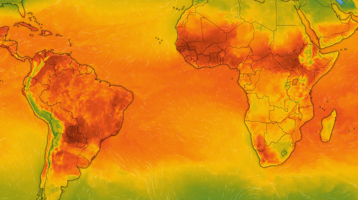 Enquanto Peruíbe chega no máximo a 37&ordm; C, em cidades como In Salah, a máxima não passa de 25&ordm;C