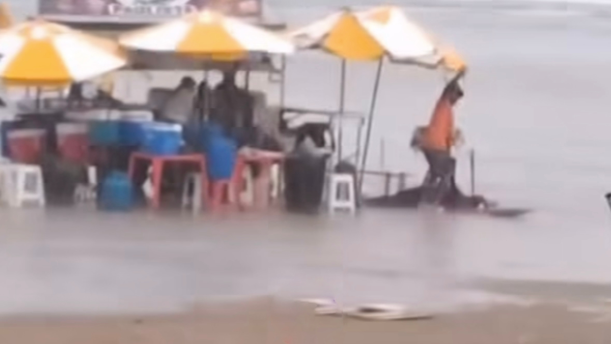 Uma das vítimas foi encaminhada ao Pronto-Socorro Municipal de Praia Grande pelo SAMU