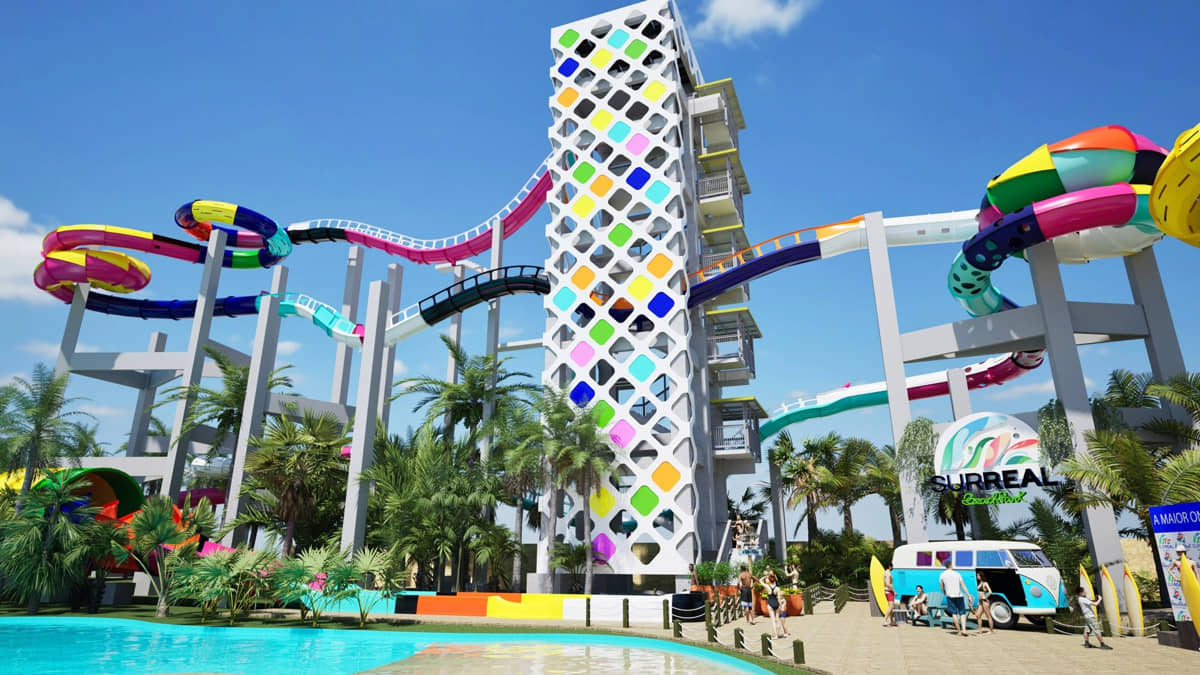 A imponente montanha-russa aquática