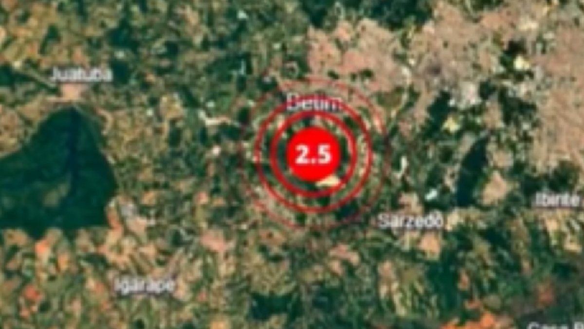 Um tremor de terra foi registrado cidade de Betim, na Região Metropolitana de Belo Horizonte, em Minas Gerais, na tarde deste sábado (22/3)