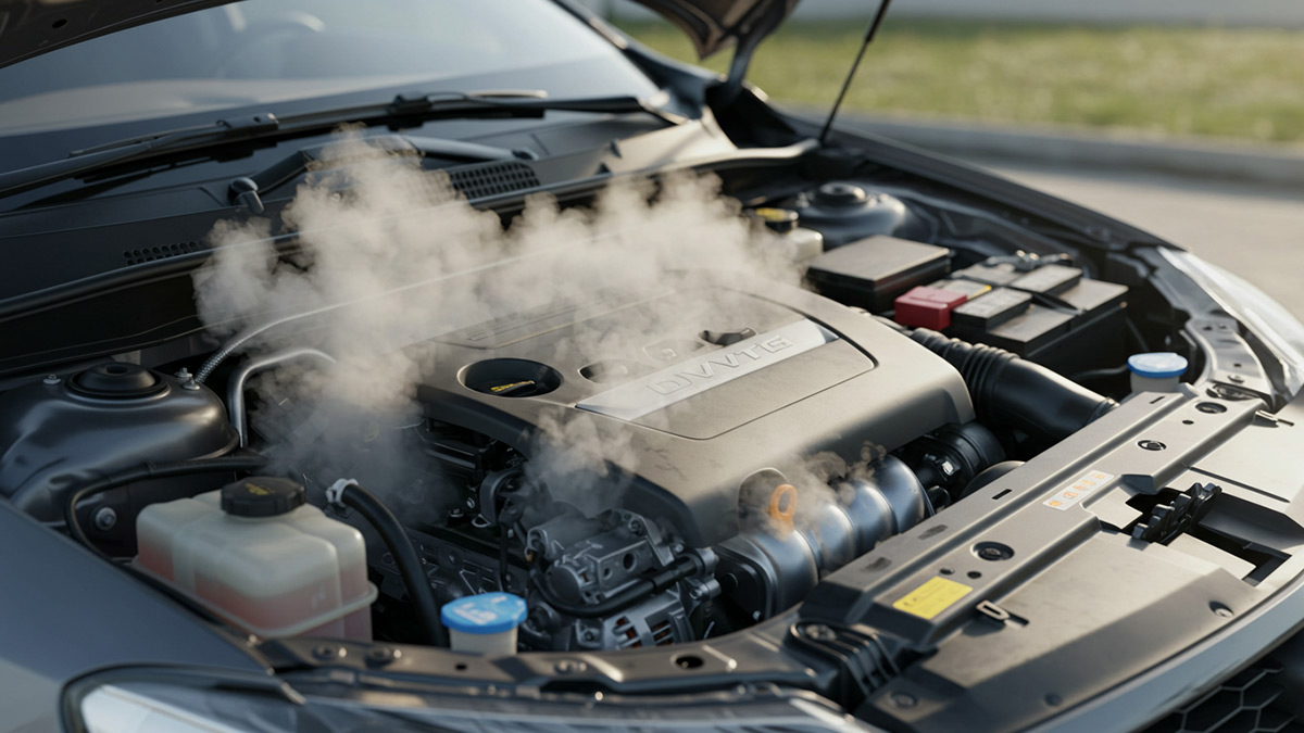Sinais como fumaça saindo do capô ou a luz de advertência de temperatura acesa no painel indicam que o sistema de arrefecimento não está conseguindo manter o motor dentro da faixa segura