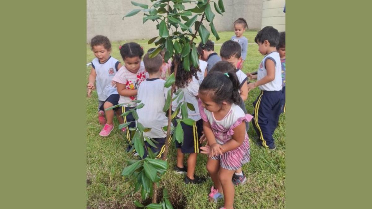 A atividade foi realizada com apoio da Secretaria de Meio Ambiente e contou com a participação ativa dos alunos