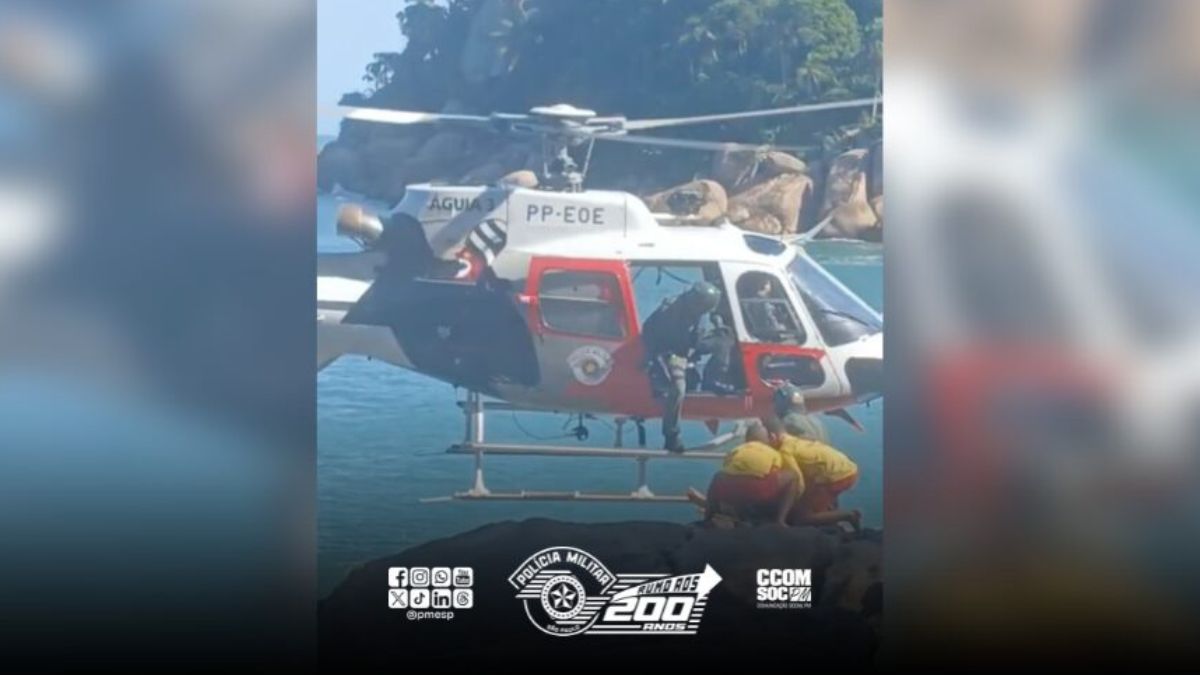 Após o resgate, o homem foi levado pelo Águia até a Praça Horácio Lafer, onde ficou aos cuidados do SAMU para atendimento médico. 