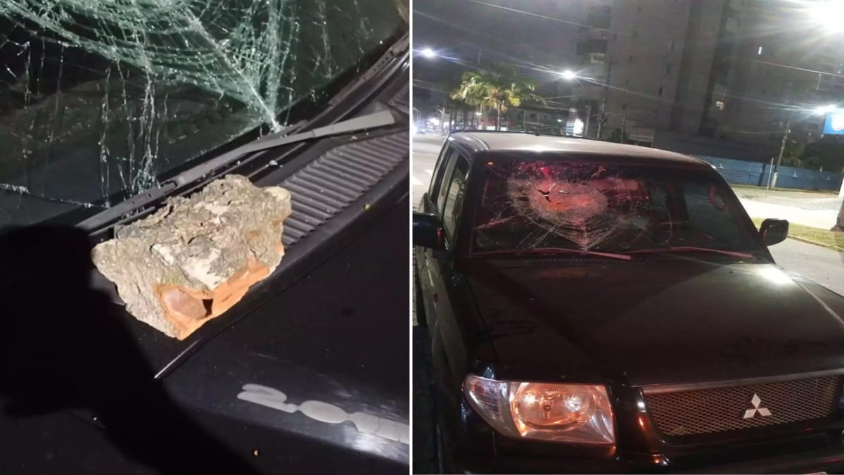 Passageira precisou de atendimento médico após ser ferida no rosto por estilhaços de vidro