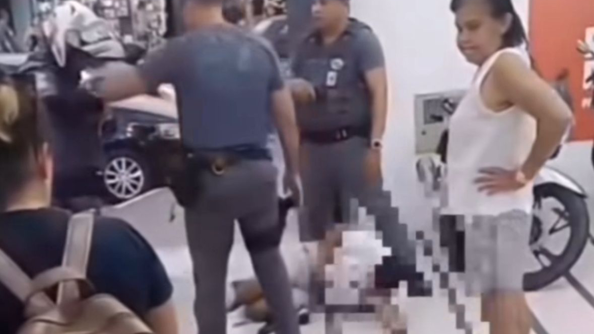 O ferido foi encaminhado ao Hospital Santo Amaro, onde permanece internado