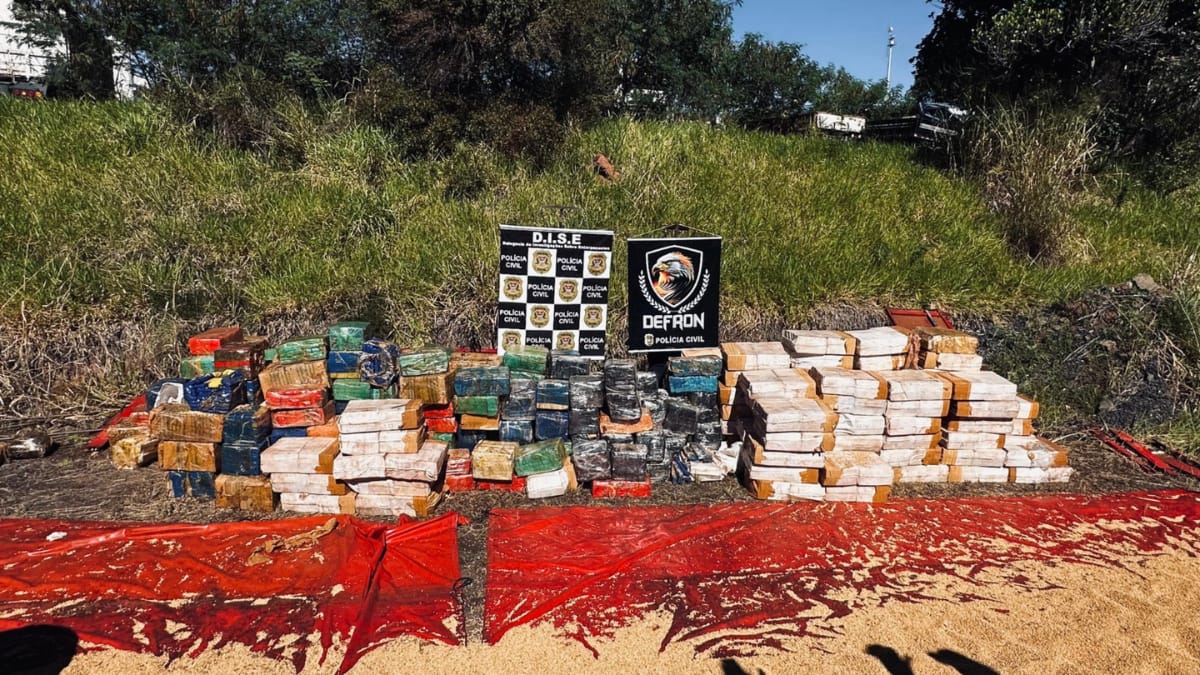 Os entorpecentes teriam como destino o maior porto da América Latina, mas a ação foi impedida pela inteligência policial