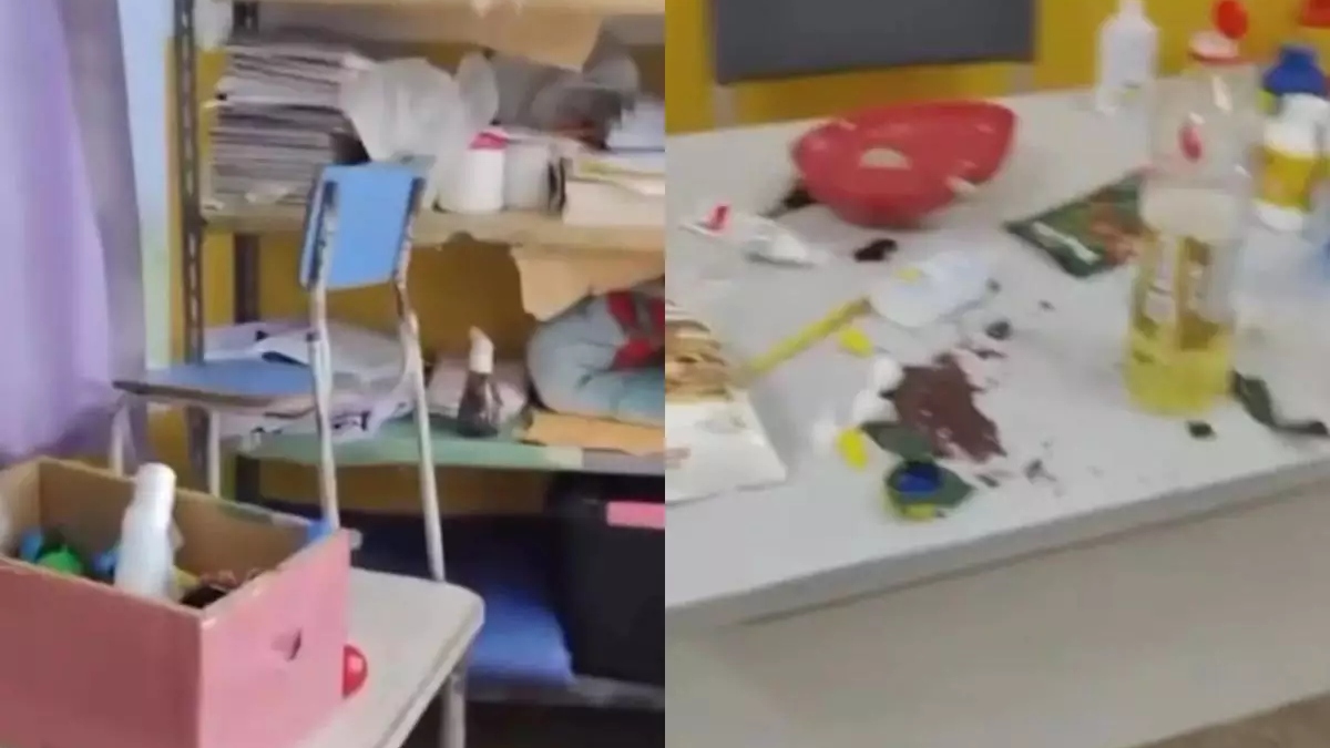 Criminosos invadiram a Creche Municipal Seitetsu, localizada no bairro Samaritá