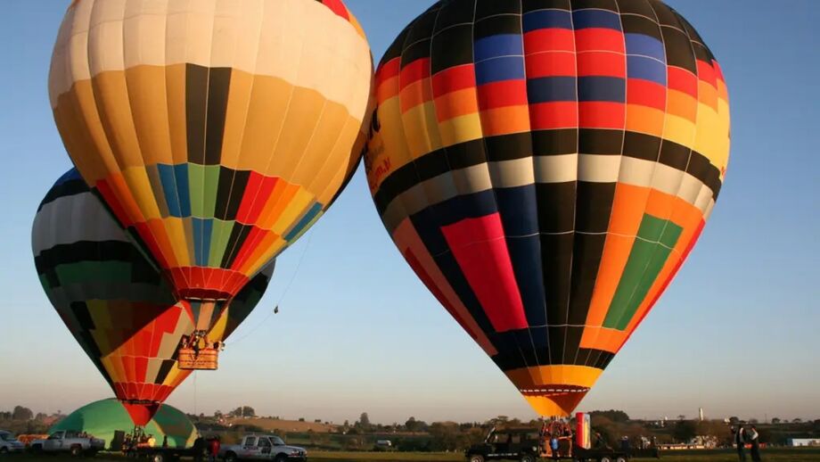 Os voos de balão em Boituva são uma das atividades mais procuradas por turistas