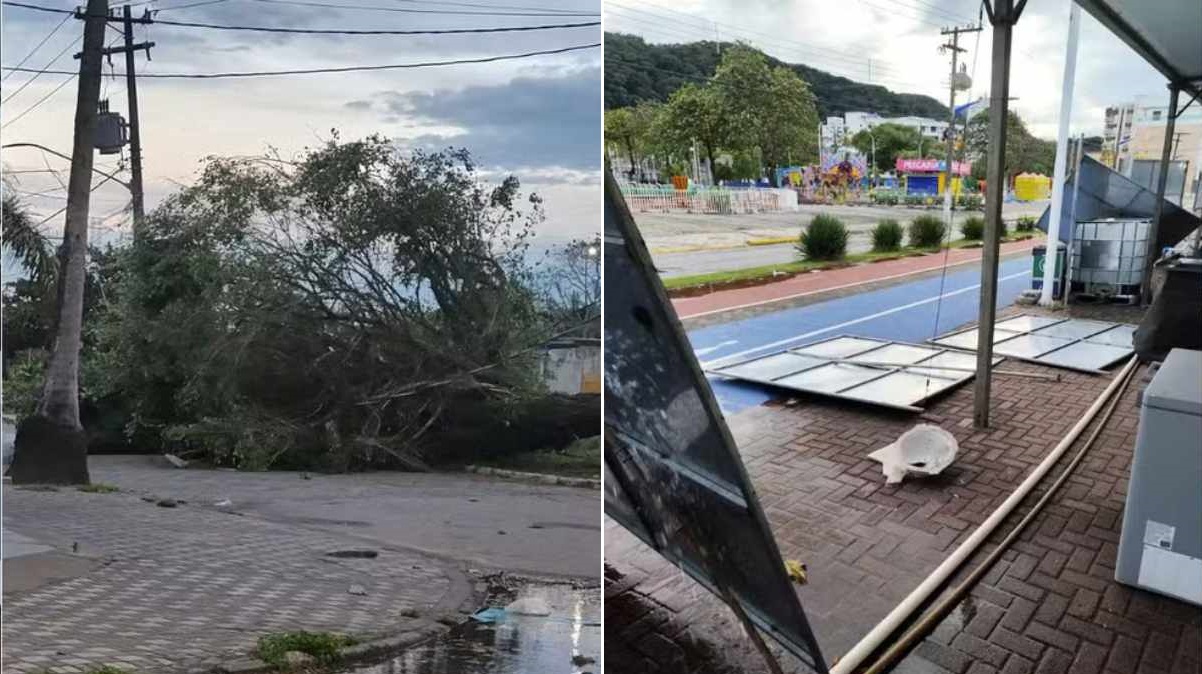 A Defesa Civil reforçou o aviso para ventania, ressaca e possibilidade de pancadas de chuva