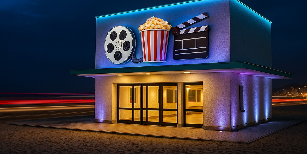 O Cine Arte Posto 4 fica na praia do Gonzaga / Foto meramente ilustrativa