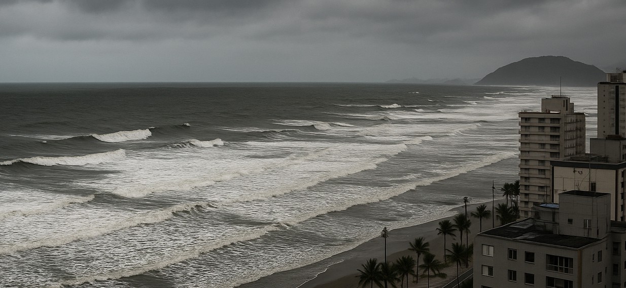 Mais uma frente fria deve congelar o litoral de SP nessa semana
