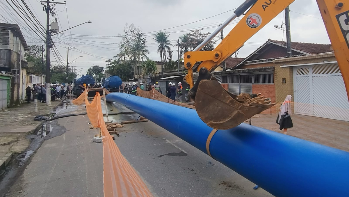 O projeto vai integrar o abastecimento de Guarujá ao sistema de Santos