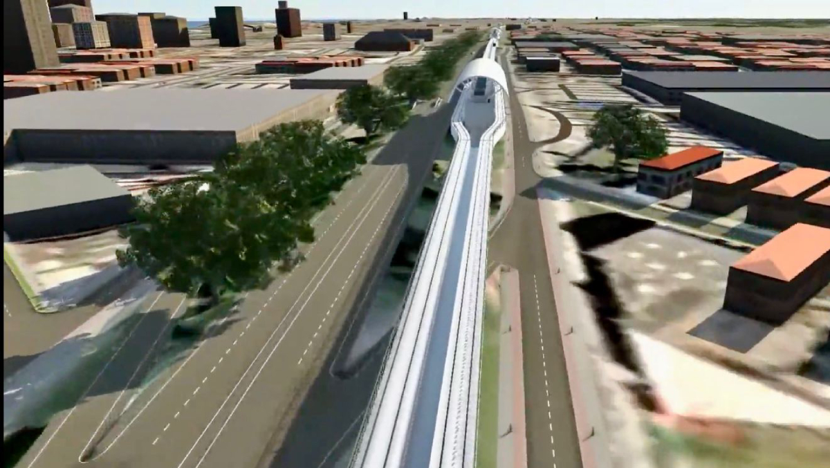 A proposta inclui um traçado que contempla paradas em diversos bairros