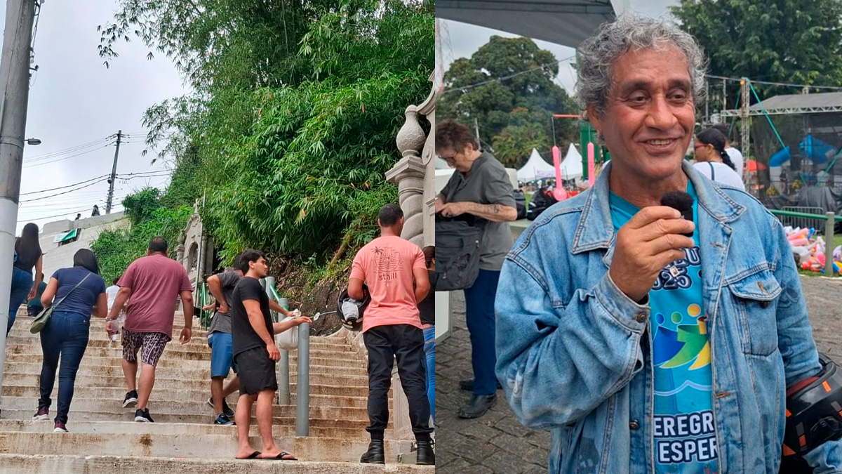 Nesta segunda-feira (8), ele decidiu se aventurar pela primeira vez e subir o Monte Serrat.