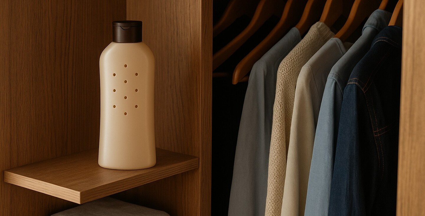 O truque do frasco com sal grosso acaba com o mofo do guarda-roupa