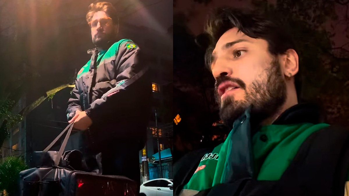 Aos 34 anos, o galã trocou os estúdios pelas ruas da capital paulista e trabalhou 8 horas como motoboy