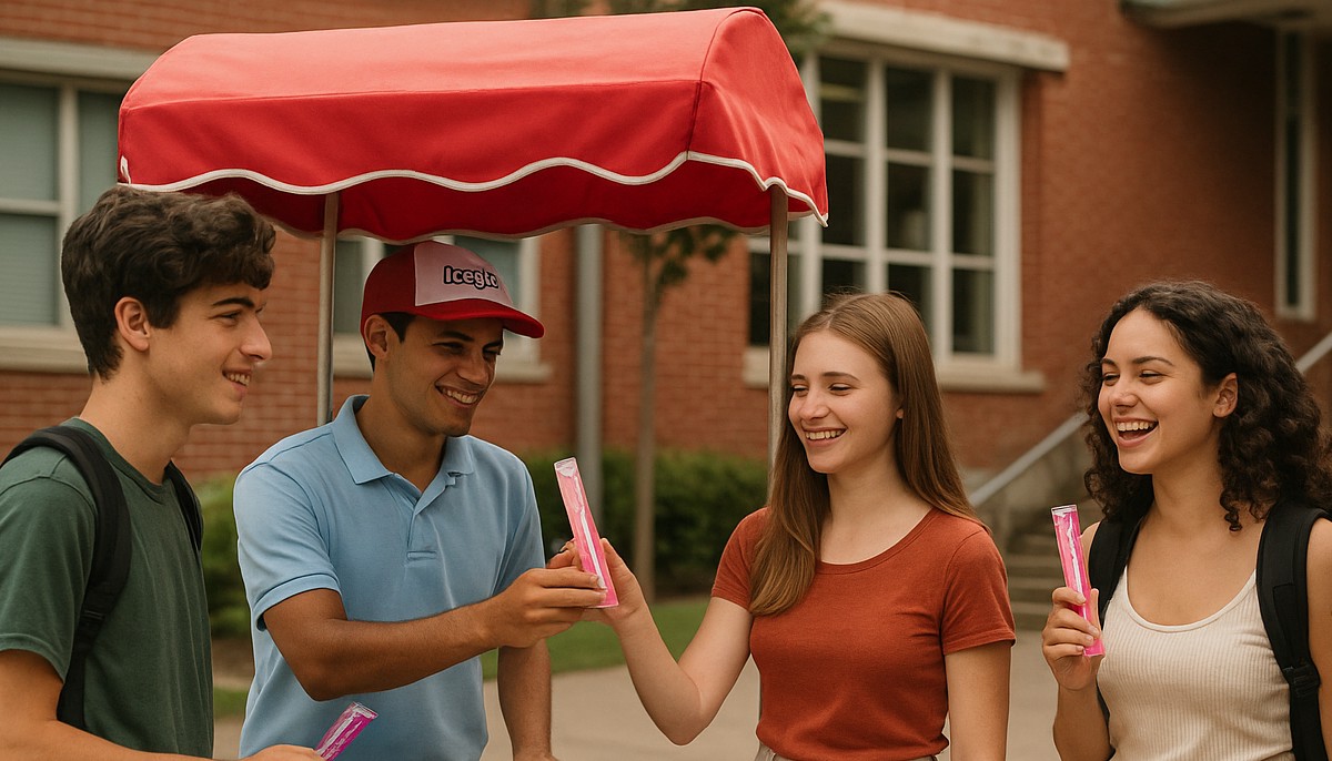 Era comum carrinhos de icegurt ficarem na frente de escolas / Foto ilustrativa