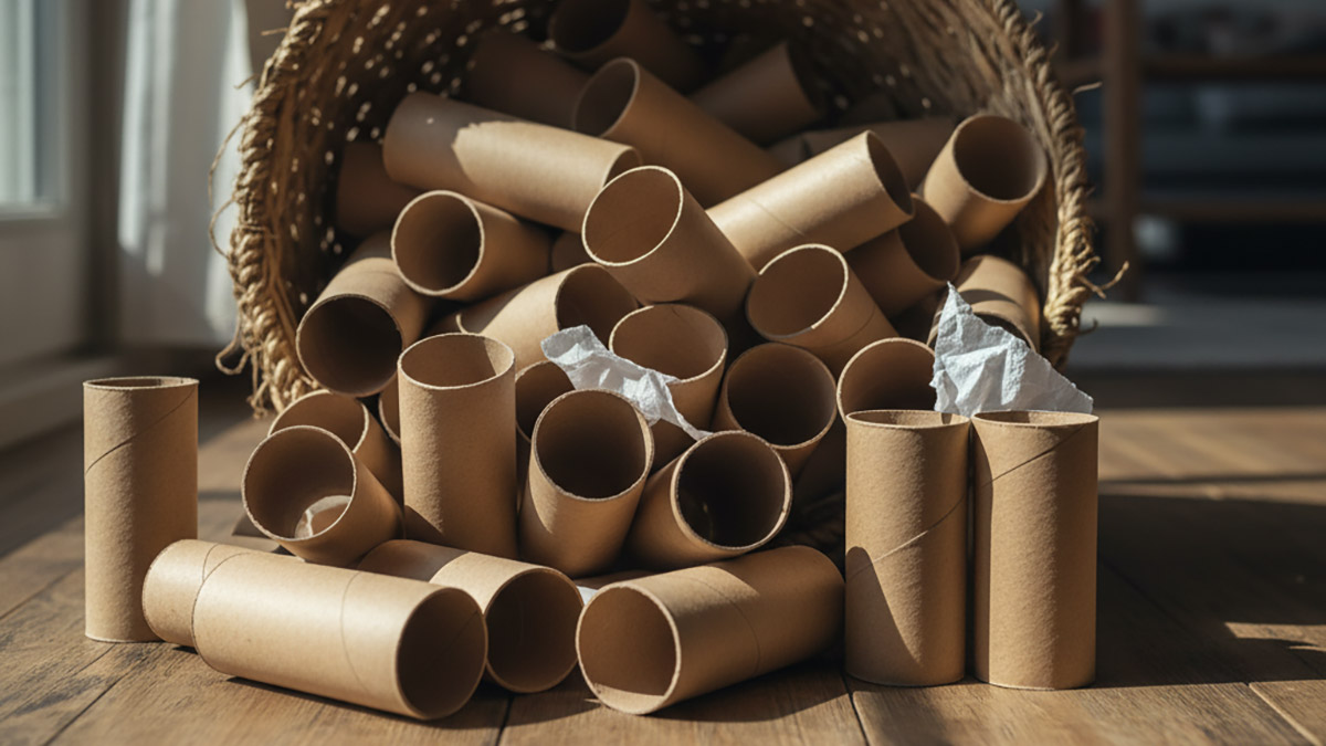 O papelão dos rolos é o chamado