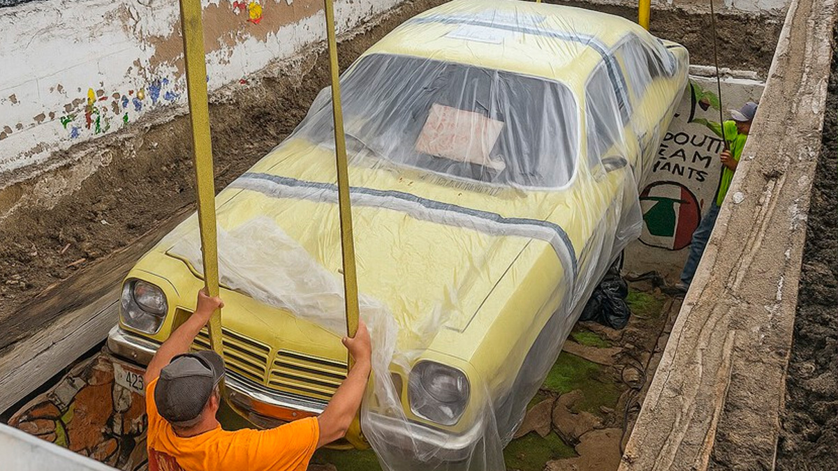 No dia 4 de julho de 2025, o Chevrolet Vega foi desenterrado na cidade de Seward, Nebraska