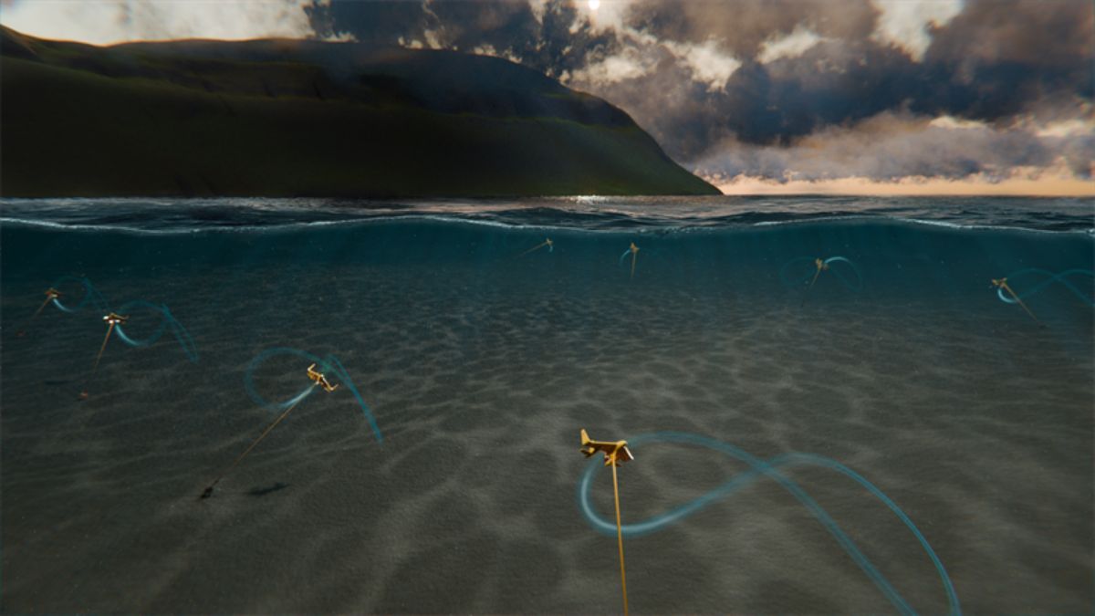 Os "dragões subaquáticos" da Minesto voam debaixo d'água, impulsionados pelas correntes marítimas, e convertem o movimento das marés em energia elétrica