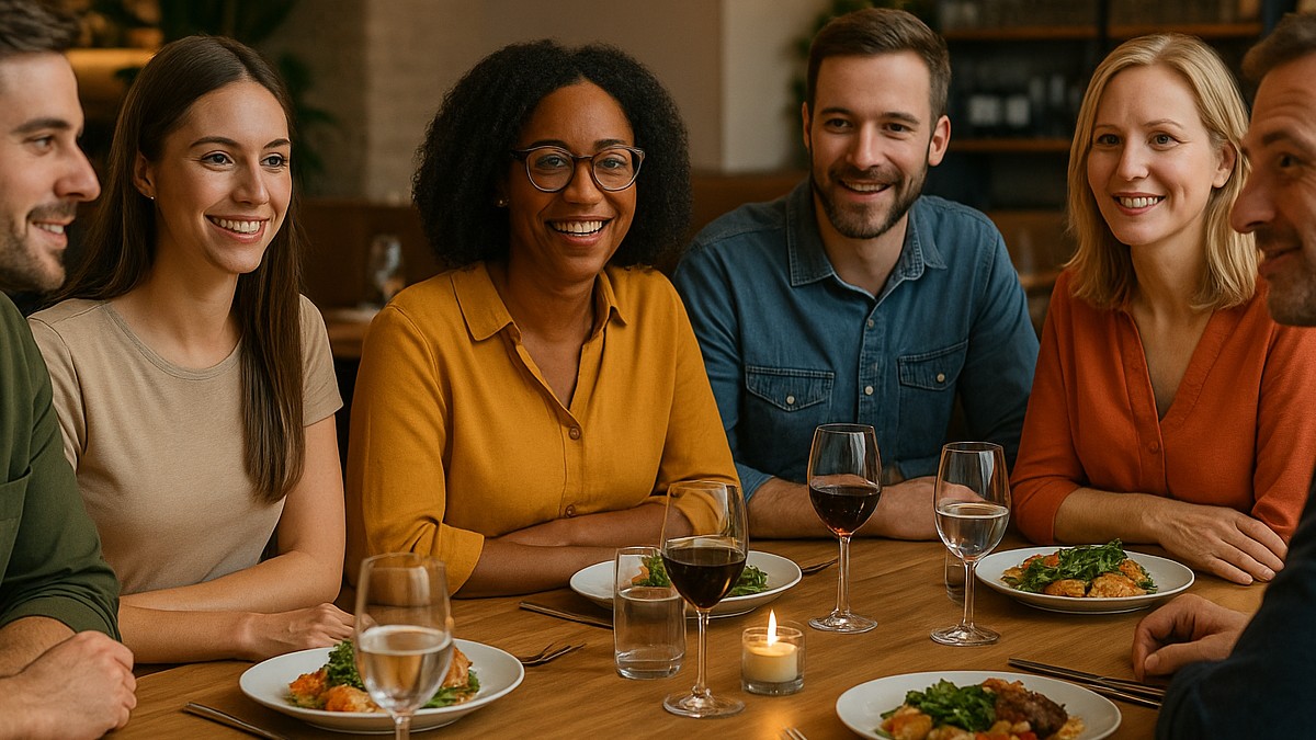 Grupo de desconhecidos marcou jantar por aplicativo