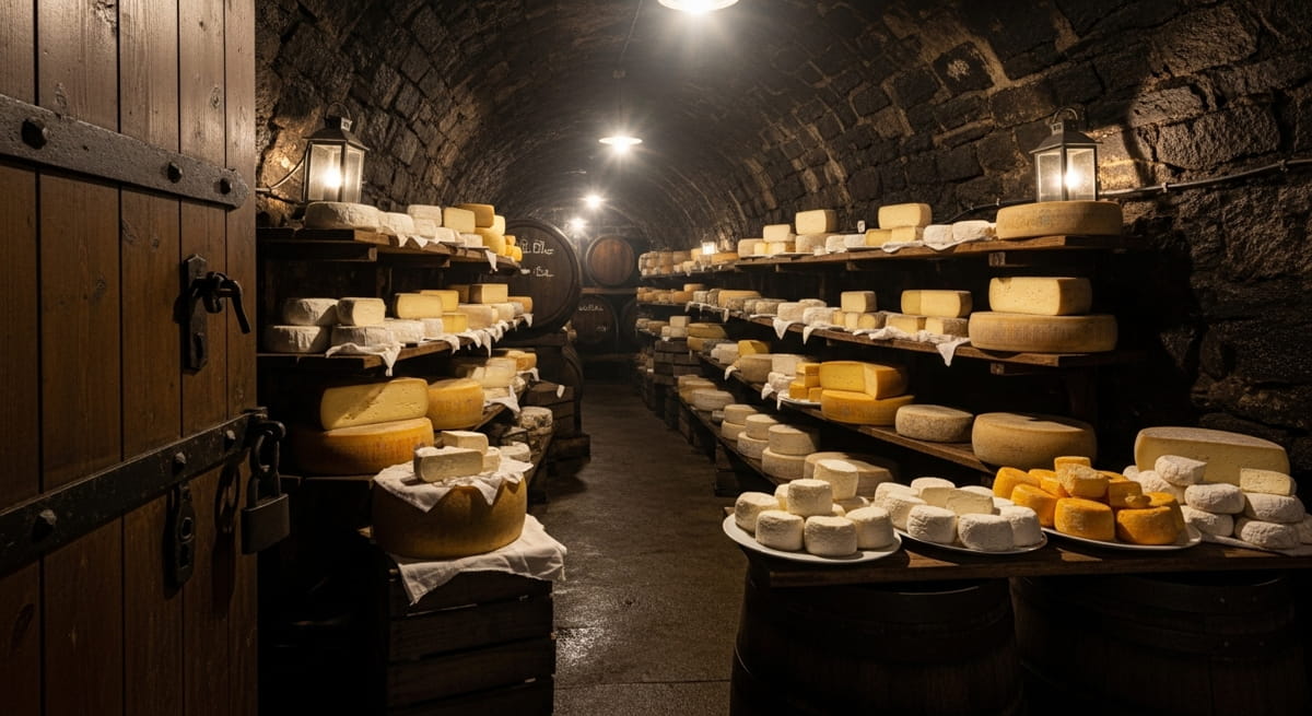 Esse local é visto como um dos maiores armazenamentos de queijo no mundo