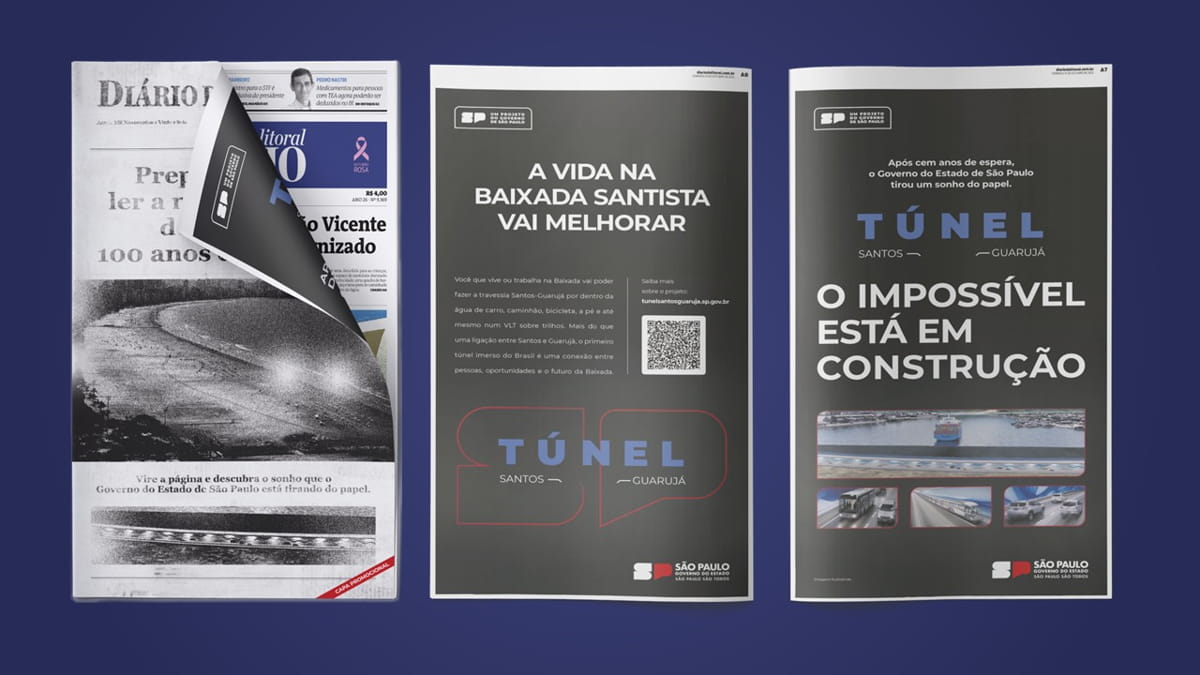 Com previsão de início para dezembro deste ano, as obras do túnel devem ser concluídas em até cinco anos