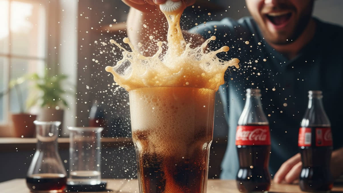 A explosão entre a Coca-Cola e uma bala Mentos