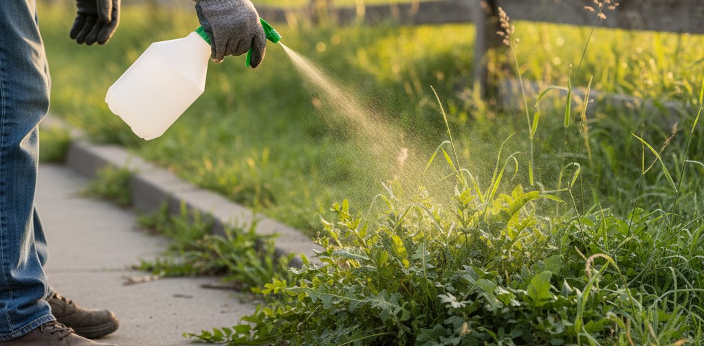 Produto natural usado por jardineiros profissionais contra as ervas daninhas