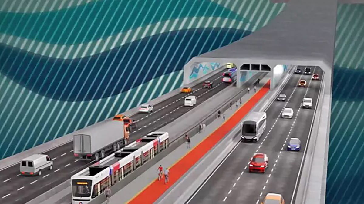 Além de Farid, estiveram presentes o prefeito de Santos, Rogério Santos, o presidente da Autoridade Portuária de Santos (APS), Anderson Pomini, representantes da empresa Mota-Engil, vencedora do leilão de implantação do túnel