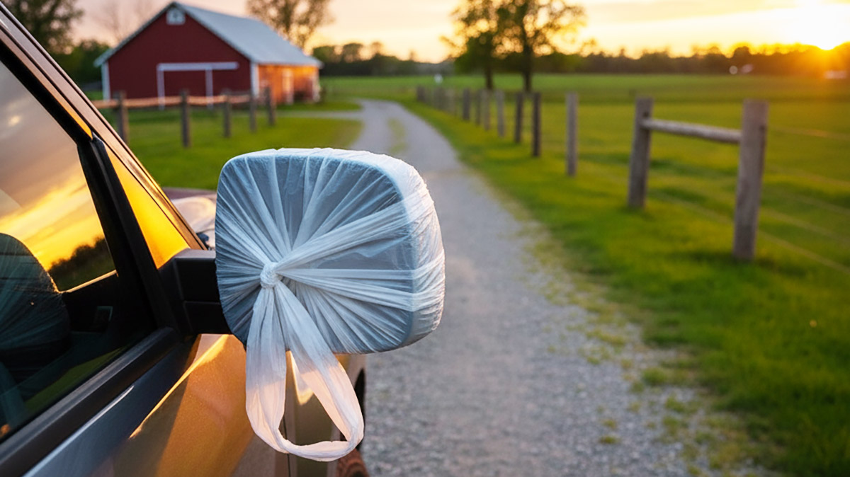 O reflexo das aves nos retrovisores é interpretado como a presença de um rival