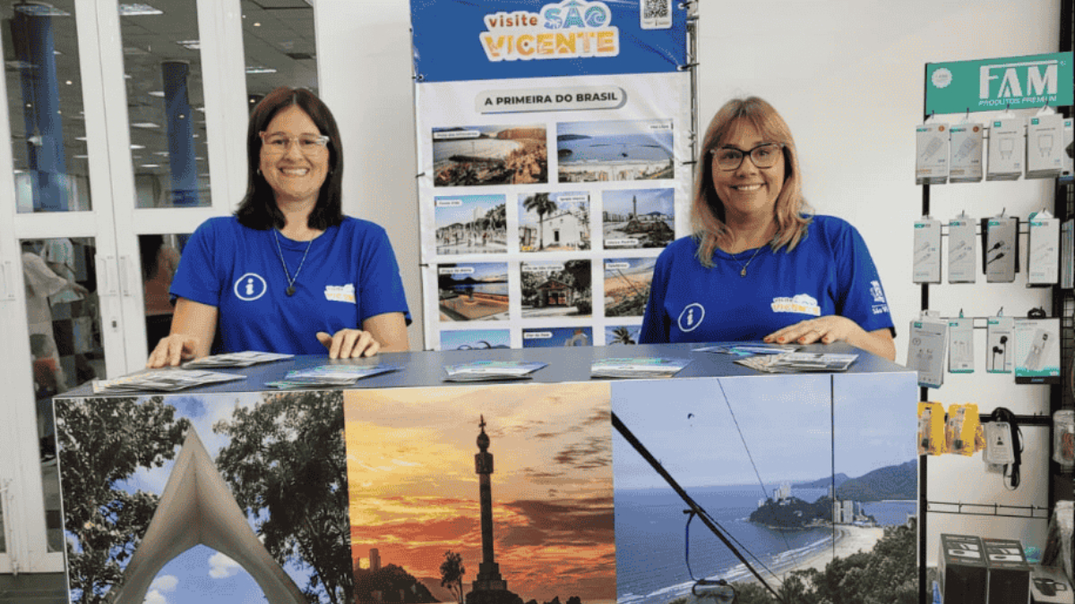 A equipe de São Vicente manterá um estande informativo no terminal de cruzeiros