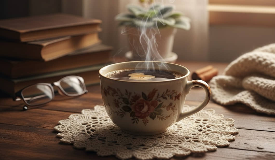 O café tradicional feito em casa com pó fresco e sem aditivos ou açúcares