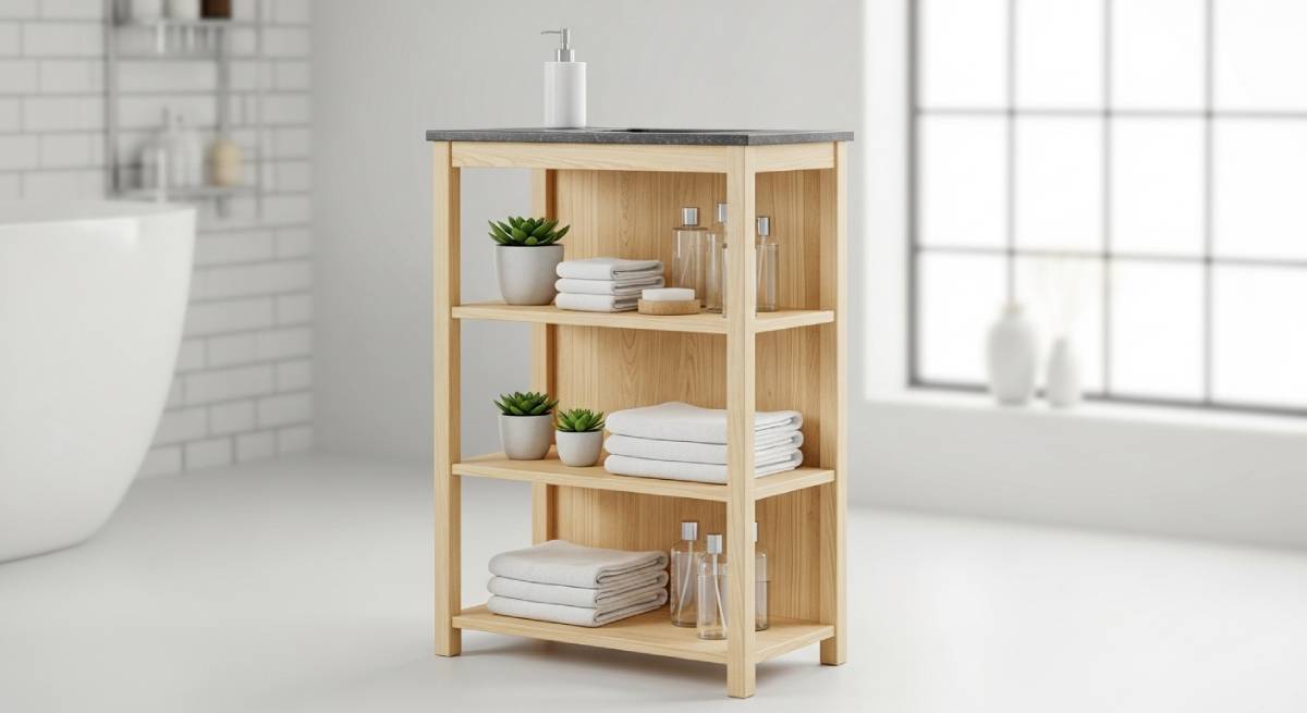 A nova moda são os gabinetes de toalete abertos, que vêm conquistando espaço justamente pelo tamanho reduzido e pela funcionalidade