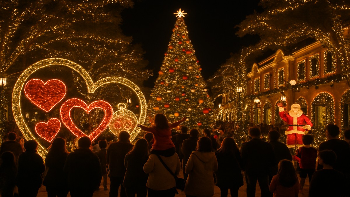 Muitas cidades brasileiras se transformam em parques natalinos nessa época do ano