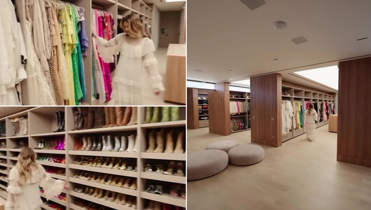 Com 230 m², o closet de Thassia Naves é maior que a média de um apartamento de três quartos no Brasil